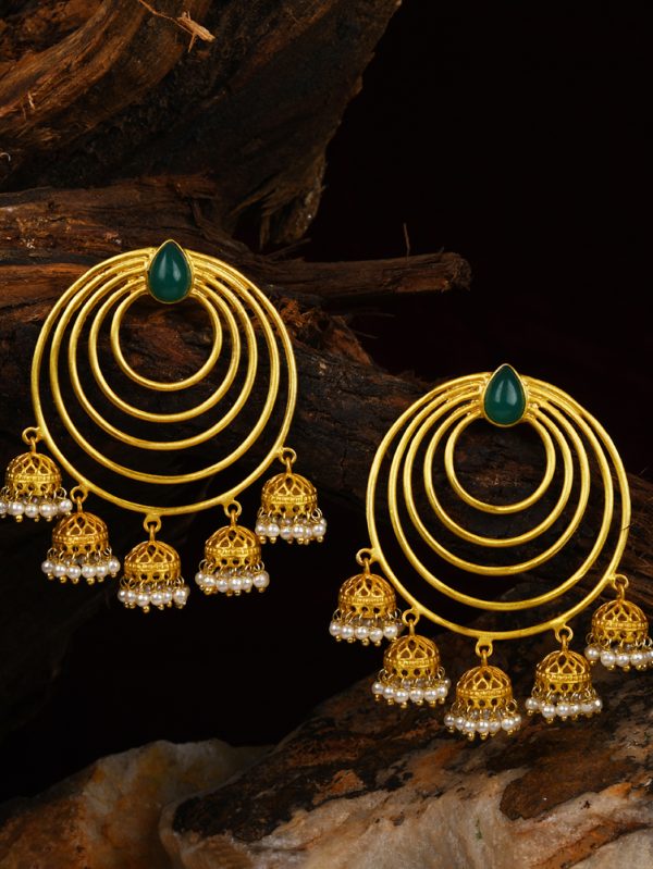 Gold plated Earwire Hoop  Earrings with black Onyx and pearls.