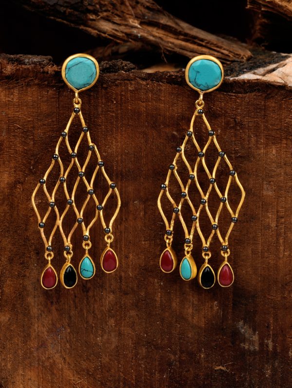 Meticulously handcrafted beautiful Elegant earring set.