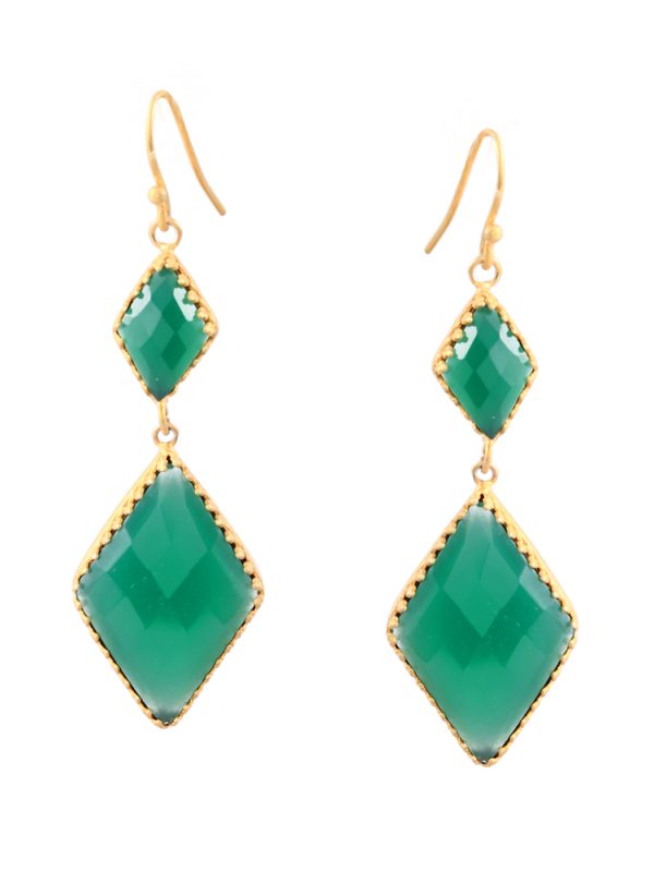 Earrings Add a glimmer of Green to wardrobe with real wire finding.