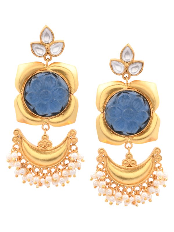 LET YOUR LOVE GROW FOR BEAUTIFULLY CRAFTED FLORAL MOON EARRINGS BY JL
