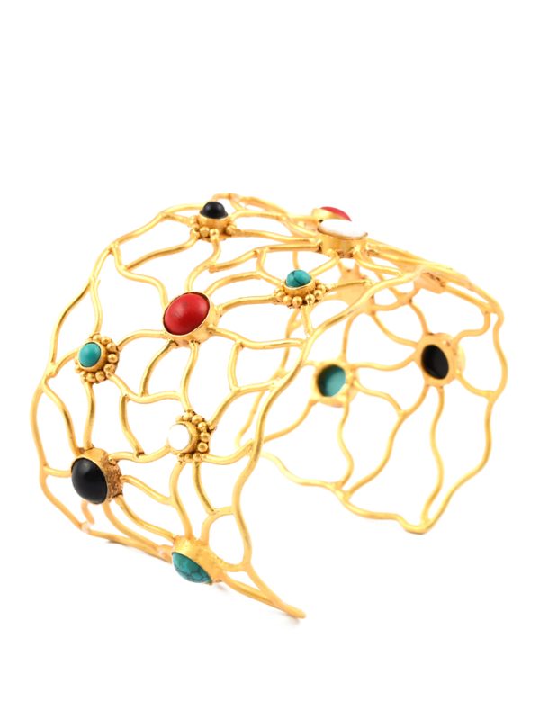 gold plated Textured Women stylish bangle.