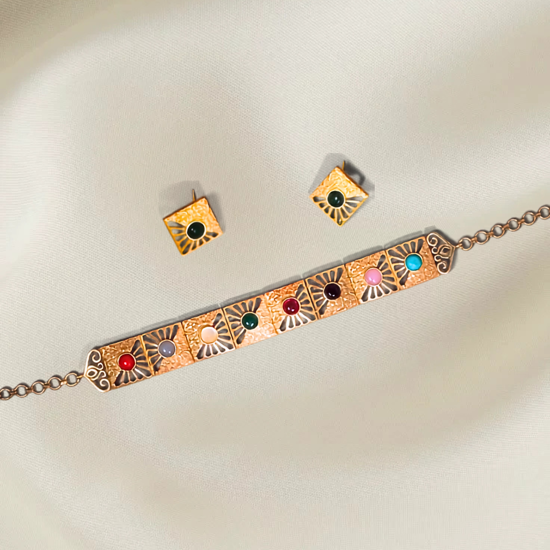 Noorika Navratna Choker Set - Image 3